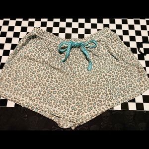 Baby Blue Cheetah Print SUPER Soft Sleep Shorts